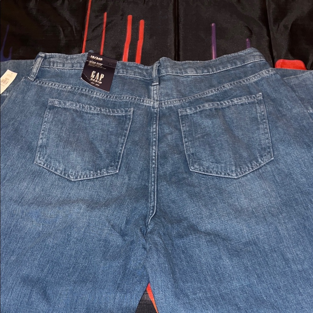 New GAP Wide-Leg Denim Jeans Size 18/34R - Picture 9 of 9